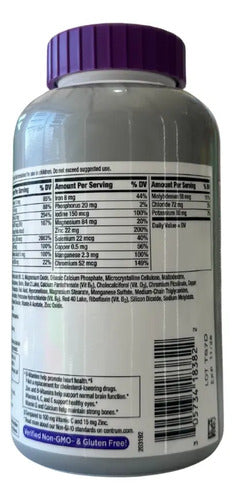 Multivitamínico Para Mujer Mayor De 50 Años 275 Tabletas Sin Sabor