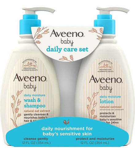 Aveeno Daily Care Set Shampoo Y Crema De Cuerpo Para Bebé