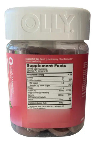 Olly Period Hero Bienestar Menstrual Gummies 60 Frambuesa