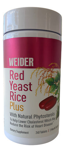 Red Yeast Rice Plus 1200mg Contra Colesterol 240 Tabletas Sin Sabor