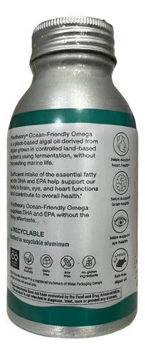 Suplemento Omega 3 Vegetal Aceite De Algas 60 Capsulas Sin Sabor