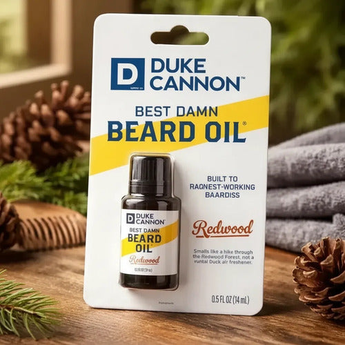 Best Damn Beard Oil Travel Size Duke Cannon Redwood