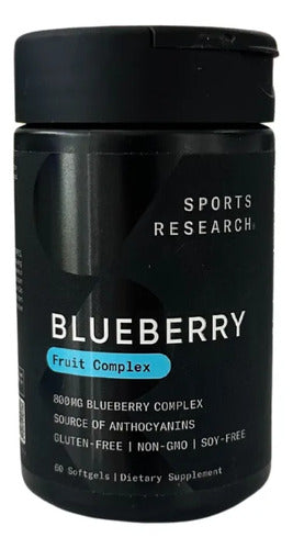 Arándano Azul Concentrado Sports Research 60 Capsulas Sin Sabor