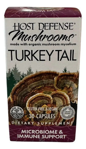Extracto De Hongo Turkey Tail Apoyo Digestivo 30 Capsulas Sin Sabor