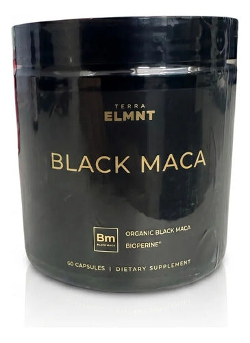Maca Negra Orgánica Peruana 60 Cápsulas Suplemento Energia Sin Sabor
