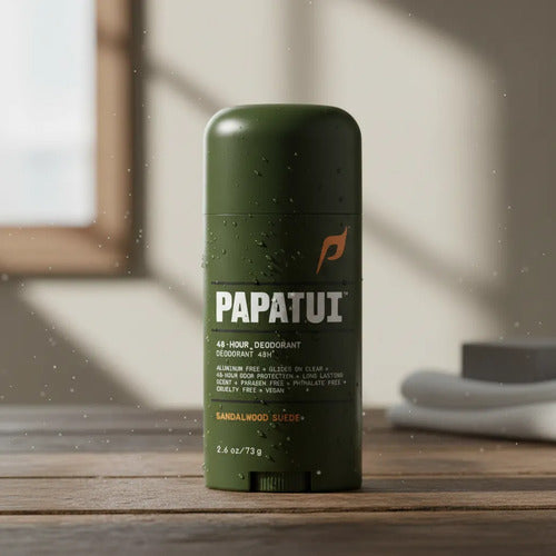 Desodorante Sin Aluminio En Barra 48hrs Hombre Papatui Sandalwood Sued