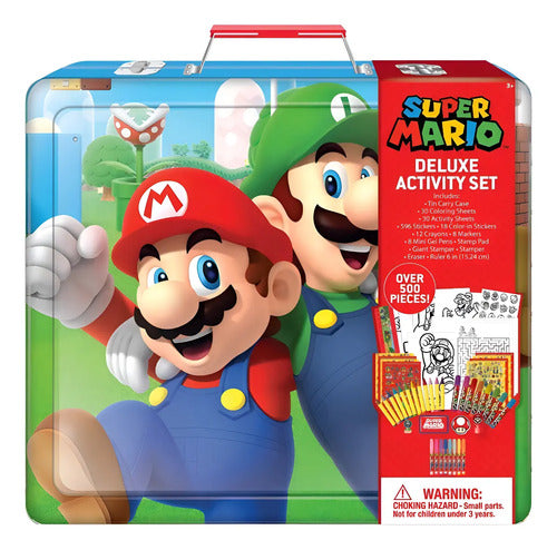 Estuche De Actividades De Lujo Metálico Super Mario Bros
