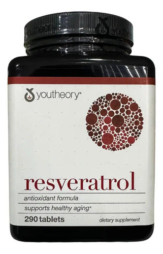 Resveratrol Antioxidante Vitaminas Mujer Hombre 290 Tabletas Sin Sabor