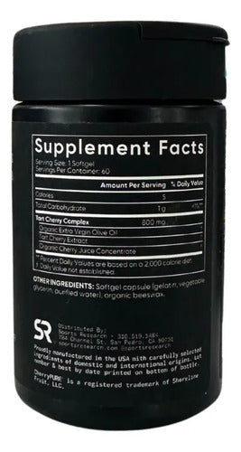 Sports Research Concentrado Cereza Acida Antioxidante 60 Cap Sin Sabor