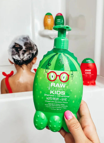 Shampoo Y Acondicionador Raw Sugar Sandía Y Manzana