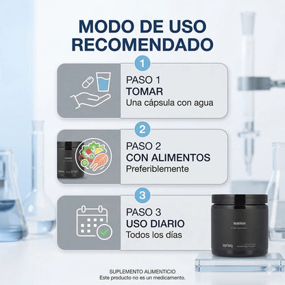Suplemento Nmnh Mononucleotido De Nicotinamida 60 Capsulas Sin Sabor