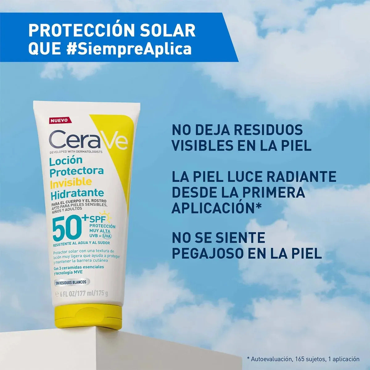 Cerave Loción Protectora Invisible Hidratante 50fps 177ml