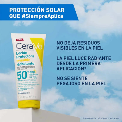 Cerave Loción Protectora Invisible Hidratante 50fps 177ml