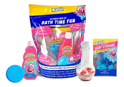 Mr. Bubble Bath Time Baño Divertido Paquete Infantil 4 en 1
