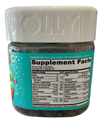 Olly Multivitamínico Teen Girl Con Zinc Y Calcio 70 Gomitas Melon