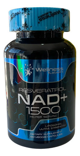 Suplemento Nad+ Adulto Resveratrol 90 Capsulas Antioxidante Sin Sabor