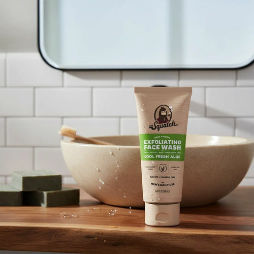 Jabón Facial Exfoliante Cool Freh Aloe Dr. Squatch