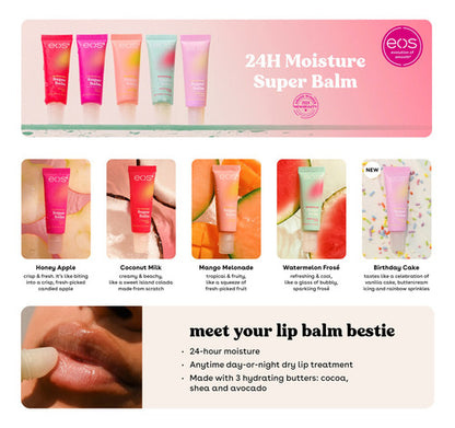 Eos Super Balm 5 Pack 24 Hrs Hidratación Labial
