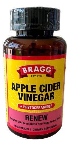 Vinagre De Manzana Bragg 90 Capsulas Mejora La Digestión Sin Sabor