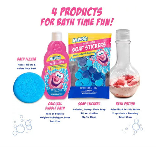 Mr Bubble Ultimate Bath Time Fun 4 Paquete De Baño Infantil