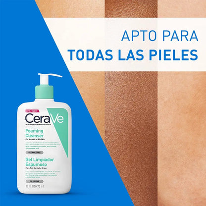 Cerave Gel Limpiador Facial Para Piel Mixta A Grasa 473 Ml Normal A Grasa Día/noche