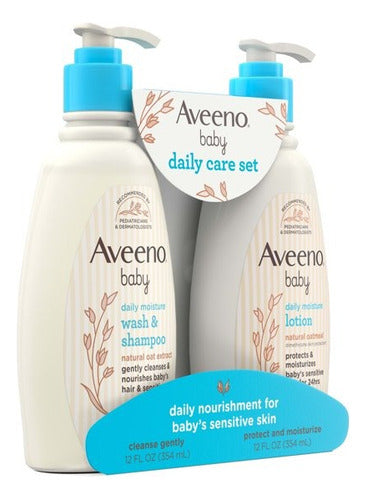 Aveeno Daily Care Set Shampoo Y Crema De Cuerpo Para Bebé