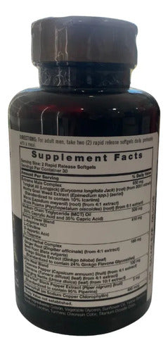 Suplemento Para Hombre Apoyo Energía Masculina 60 Capsulas Sin Sabor