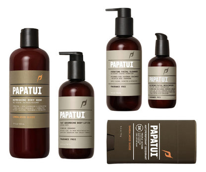 Kit Cuidado Limpieza Facial Corporal Loción Hombre Papatui