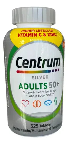 Multivitamínico Centrum Silver +50 Adultos 325 Tabletas Sin Sabor