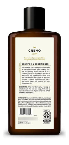 Shampoo Y Acondicionador 2 En 1 Cremo Spiced Amber 473ml