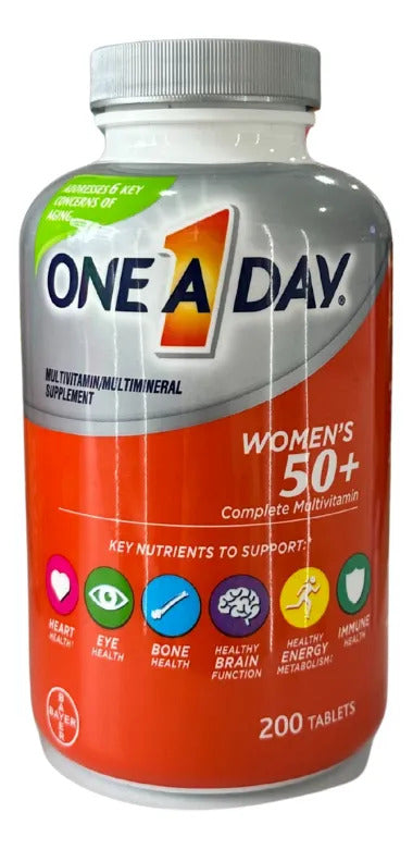 Multivitamínico One A Day Para Mujeres 50+ 200 Tabletas Sin Sabor