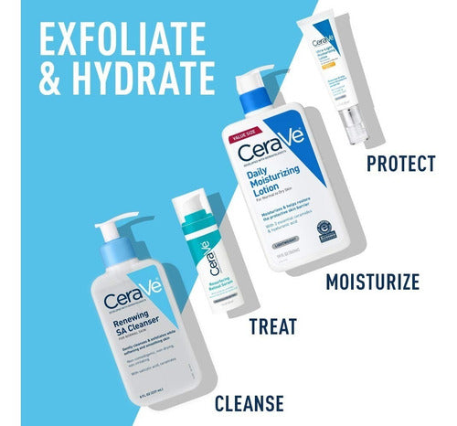 Cerave Renewingsa Cleanser Limpiador Facial Ácido Salicílico