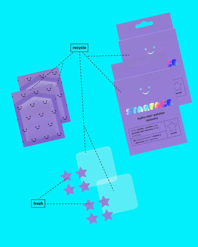 Starface Recovery Parches Antiacné Mixta Morado 32pz - Mixta - Día/noche