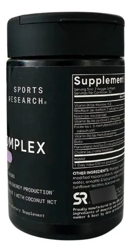 B-complex Vitaminas Complejo B Suplemento Vegano 60 Capsulas Sin Sabor