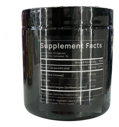 L- Glutation Liposomal Vitamin C Quercetina 90 Capsulas Sin Sabor