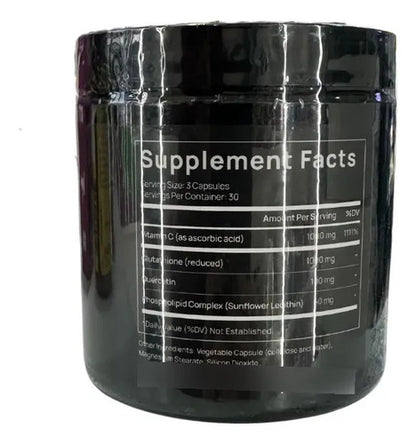 L- Glutation Liposomal Vitamin C Quercetina 90 Capsulas Sin Sabor