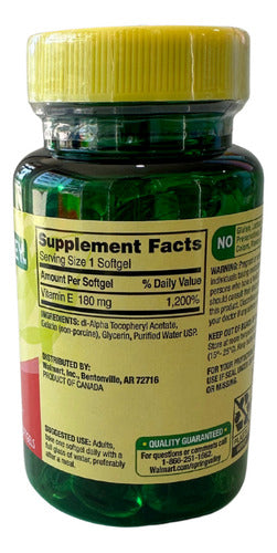 Vitamina E Spring Valley 2 Pack Antioxidante Corazón Piel Sin Sabor
