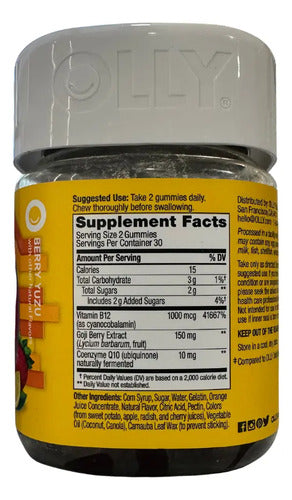 Vitamina B12 60 Gomitas 1000 Mcg Apoyo Metabólico Citrico Bayas
