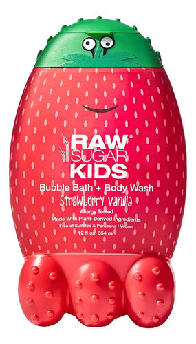 Bubble Bath + Body Wash Kids Strawberry Vainilla Raw Sugar Neutra