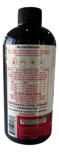 Multivitamínico Líquido Cabello Uñas Piel Frambuesa 450ml Frambuesa