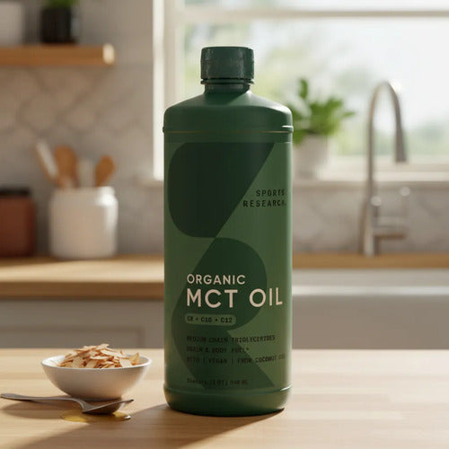 Mct Oil Aceite Suplemento 100% Orgánico Coco Energía 946ml Sin Sabor
