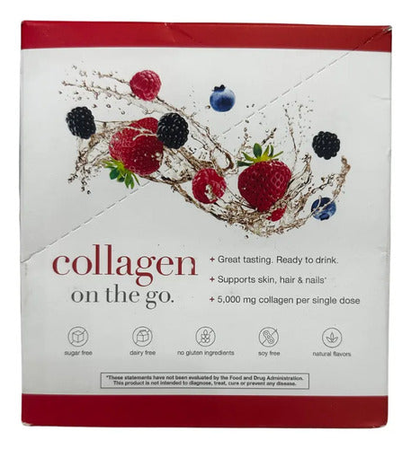 Colágeno Hidrolizado Líquido Piel Cabello Articulaciones Frutos Rojos