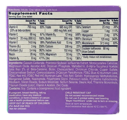 Suplemento Alivio Menopausia Bochornos Multivitaminas 50tab Sin Sabor