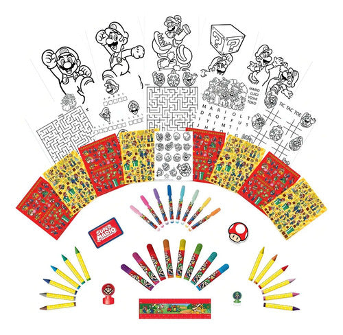 Estuche De Actividades De Lujo Metálico Super Mario Bros