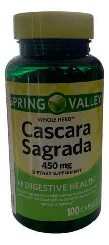 Cascara Sagrada 100 Capsulas Suplemento Herbal Sabor Frutal Sin Sabor