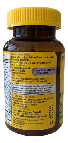 Nature Made Postnatal Multi + Dha 200 Mg 60 Softgels Sin Sabor