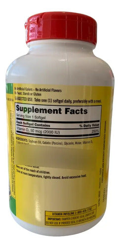 Kirkland Signature Vitamina D3 Extra Strength 600 Capsulas Sin Sabor