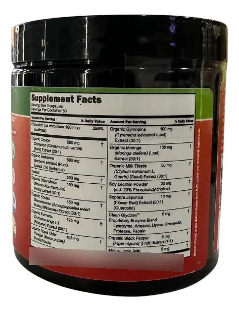 Berberina Suplemento Alimenticio Metabolismo 90 Capsulas Sin Sabor