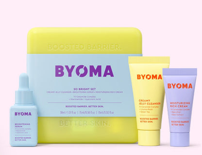 Byoma So Bright Set Minis Limpiador, Crema Y Serum Kit