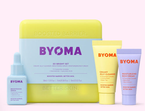 Byoma So Bright Set Minis Limpiador, Crema Y Serum Kit